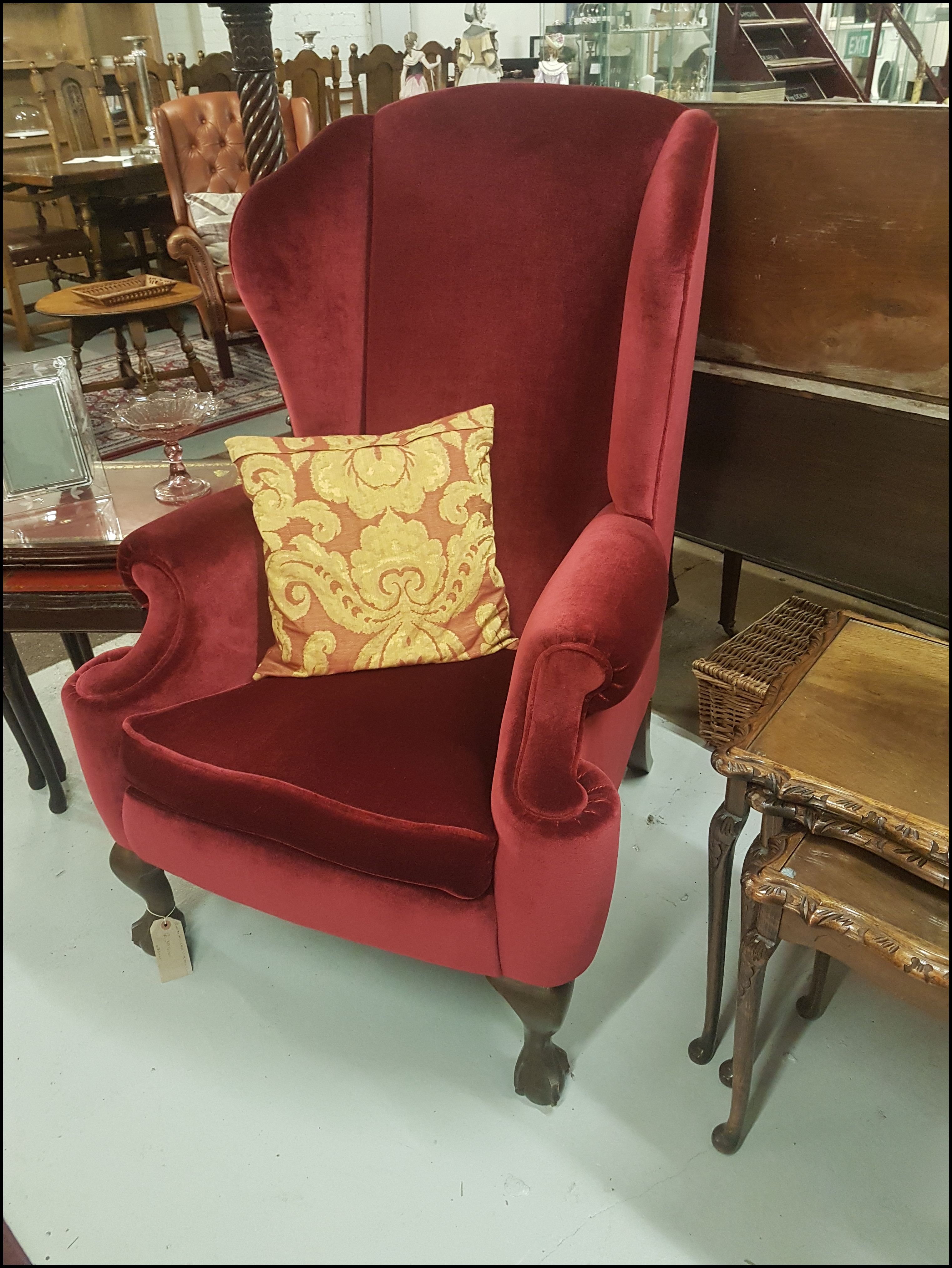 Ball & Claw Wing Back Chair